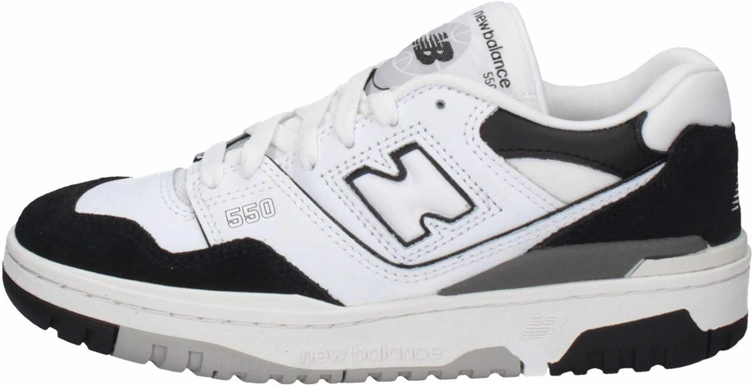 550 Grade School Lifestyle Shoes (White/Black)