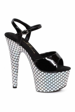 709-MARINA Platform Sandal  | Clear Vinyl