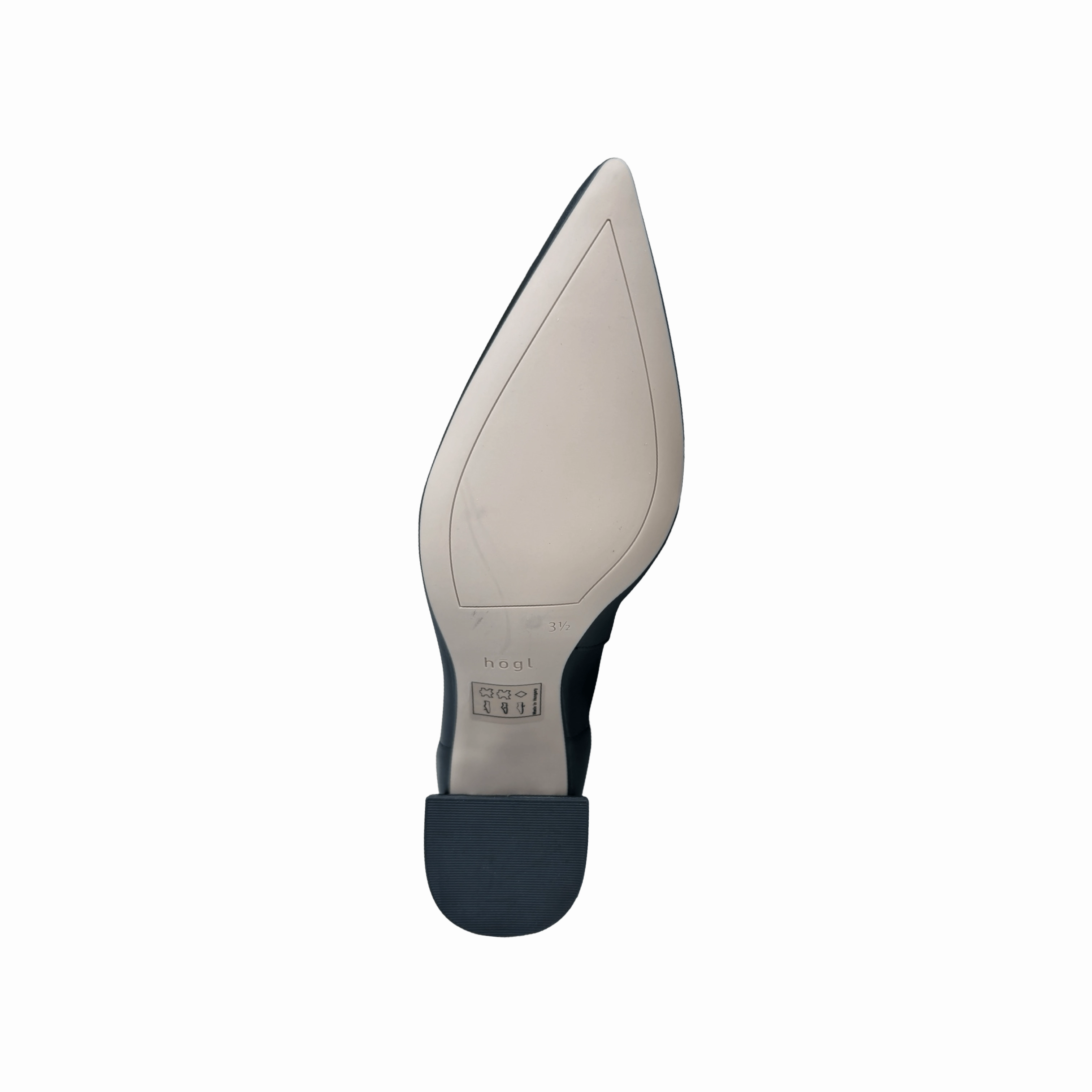 7-104500 Black Leather Pump