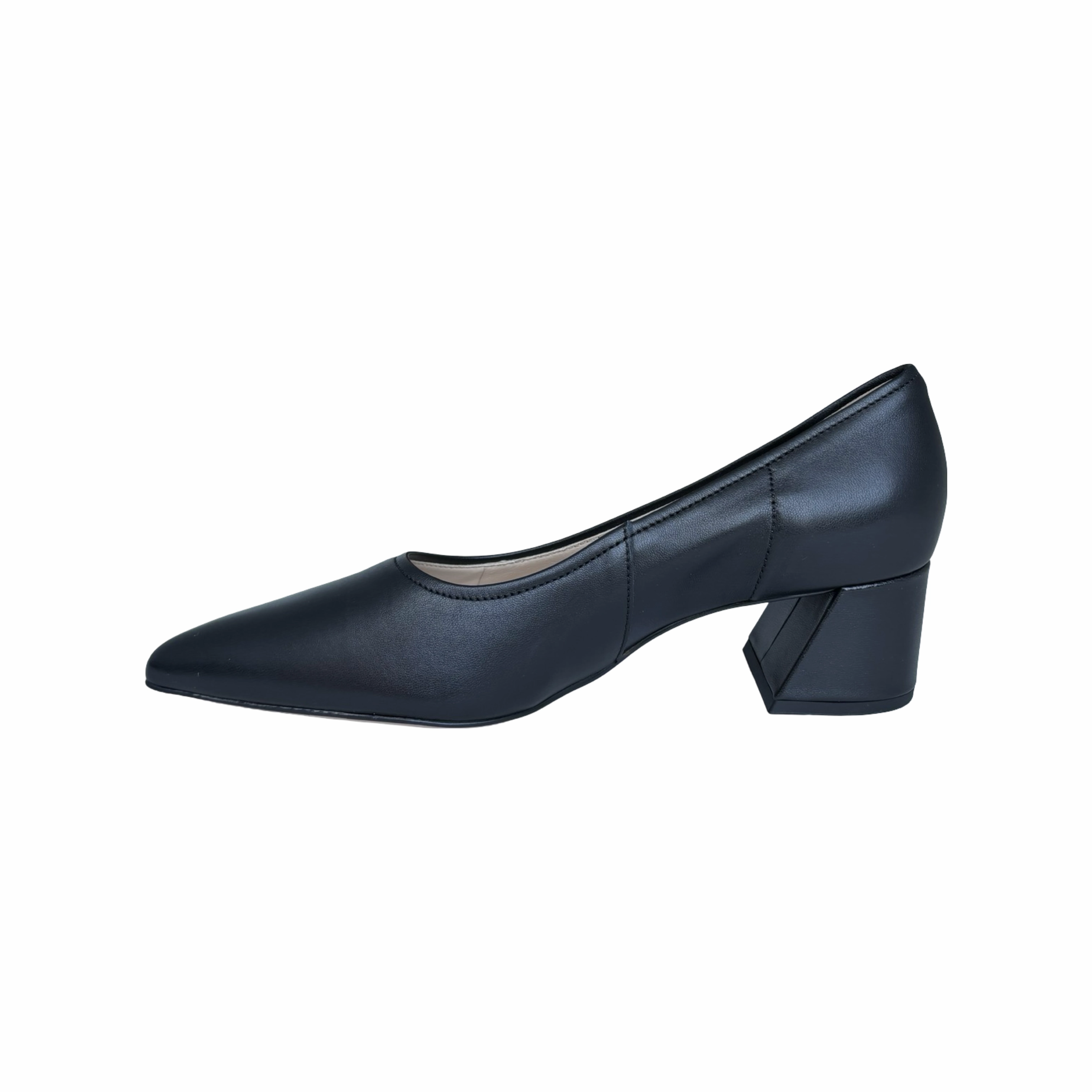 7-104500 Black Leather Pump