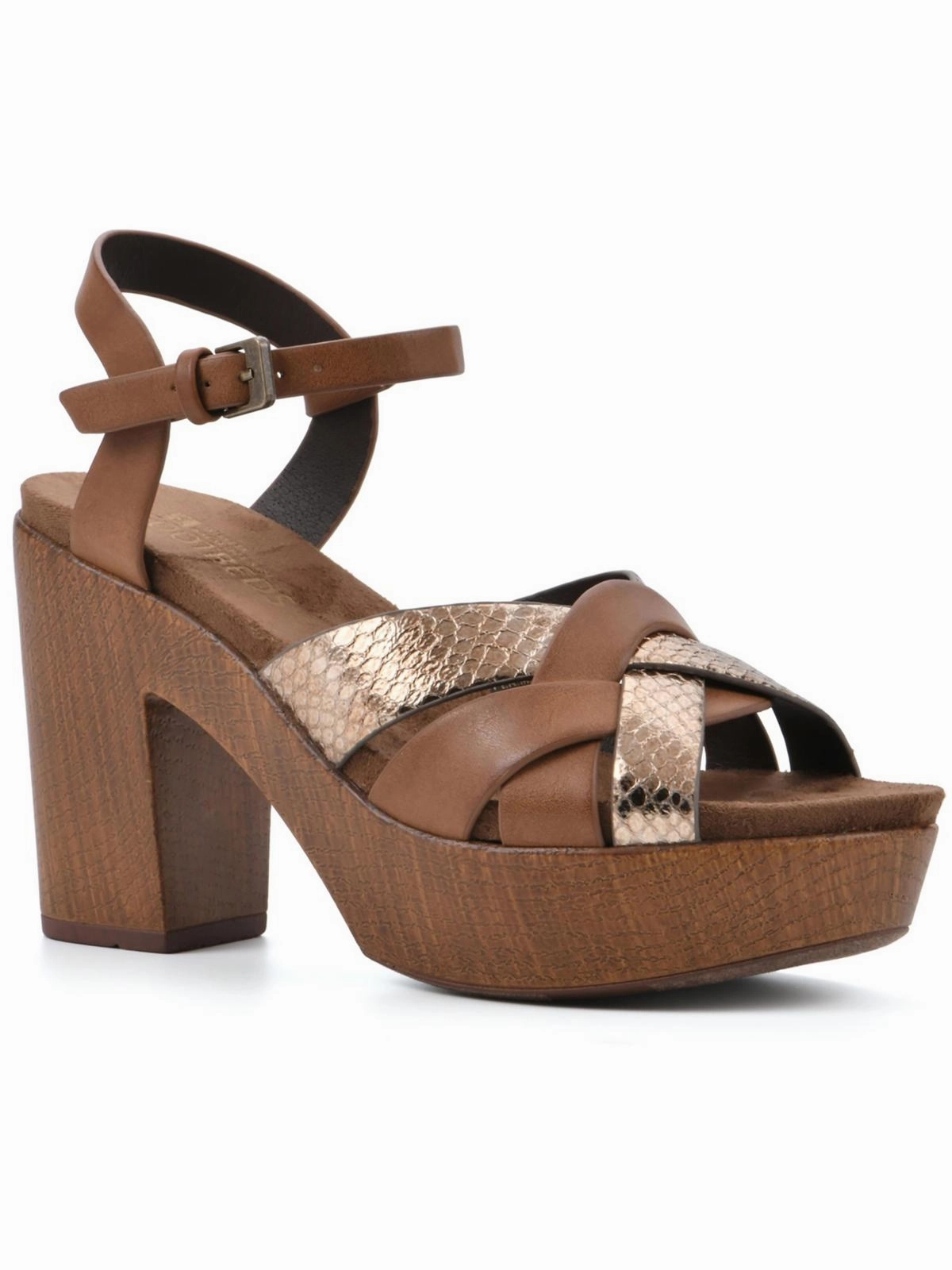 Achiever Womens Faux Leather Strappy Heels