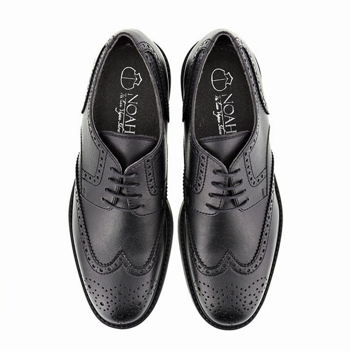 Achille Vegan Nappa Leather Brogued Derby | Black