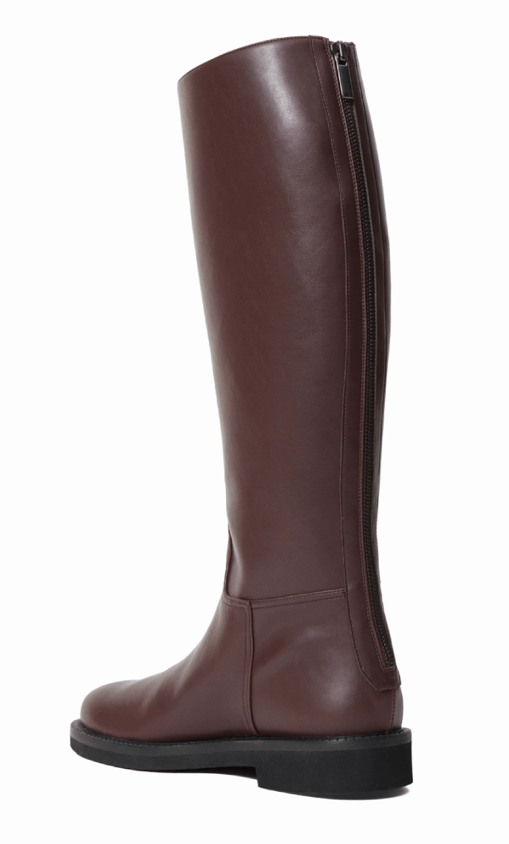 Ada Vegan Leather Knee High Boots | Brown