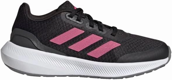 adidas Falcon 3 Sport Lace Shoes Kids', Black, Size 3.5