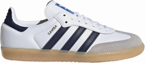 adidas Men's Ftwwht/Cblack Unisex Samba OG J FTWR whiteCore Black/GUM5 7 US