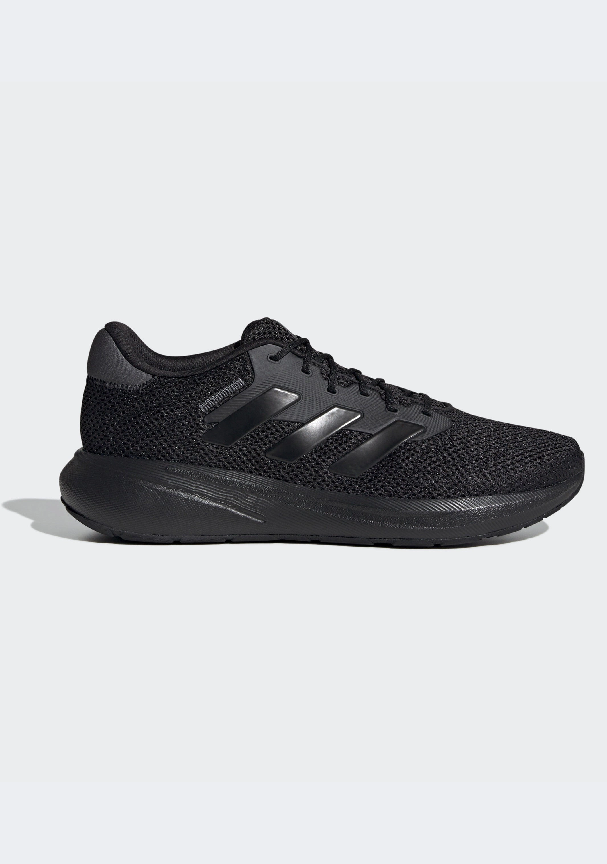 ADIDAS MEN'S RESPONSE RUN TRIPLE BLACK RUNNING SHOES