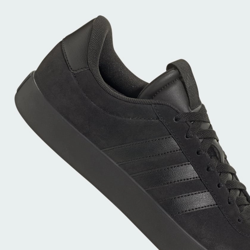 ADIDAS MEN'S VL COURT 3.0 TRIPLE BLACK SNEAKER SHOES