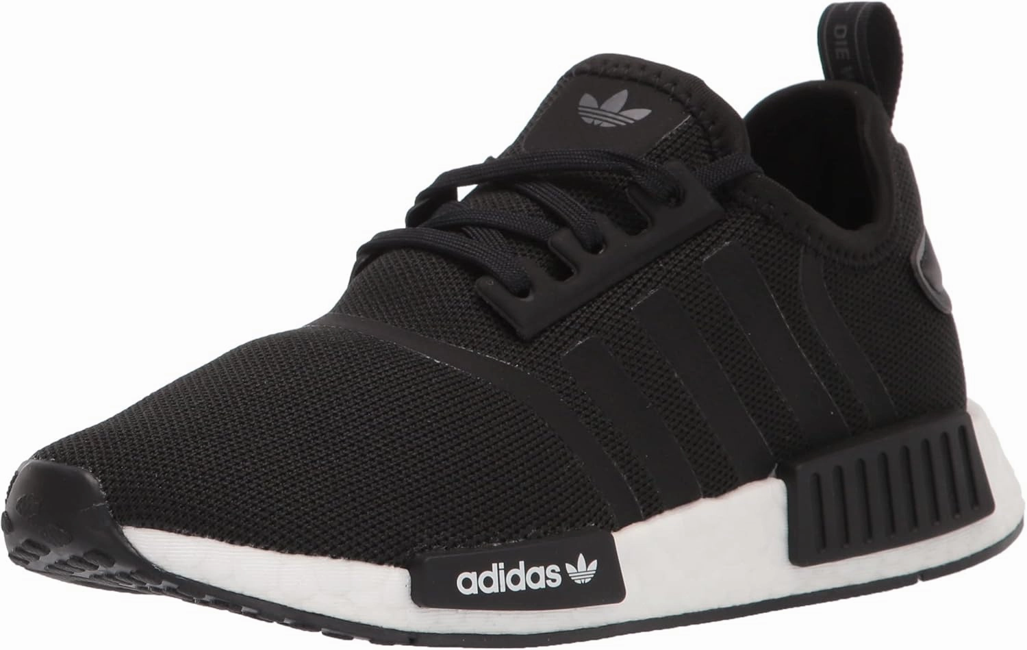 adidas Originals Kids NMD_R1's Skate Shoe, Black/Black/White, 9.5 US Unisex Toddler