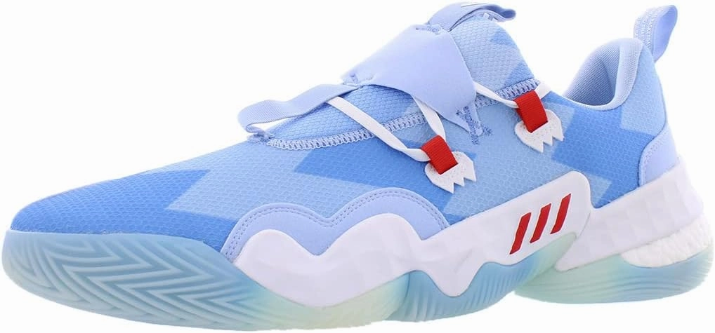 adidas Trae Young 1 Unisex Shoes Size 16, Color: Bahia Light Blue/Vivid Red/Cloud White