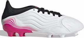 adidas Unisex-Child Copa Sense.1 Firm Ground Soccer Shoe, 4.0, Cloud White/Cloud White/Shock Pink