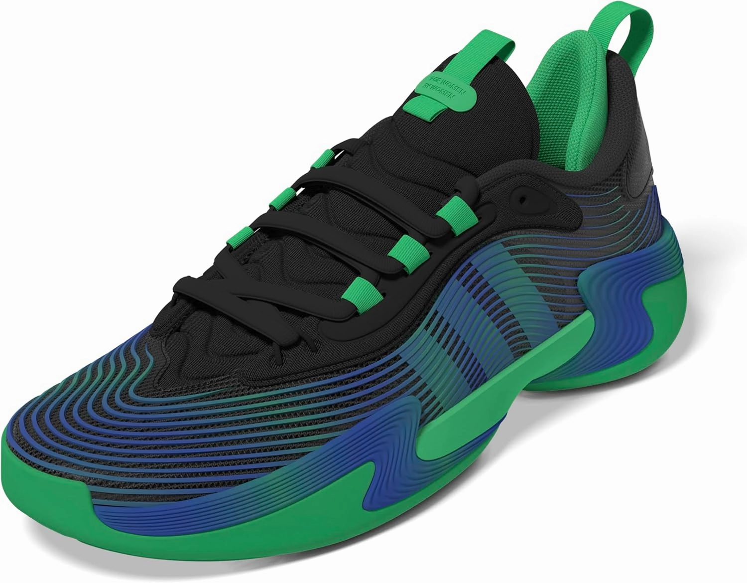 adidas Women's Exhibit Select 2.0 Pro Basketball Sneaker, Black/Semi Screaming Green/Lucid Blue, 12