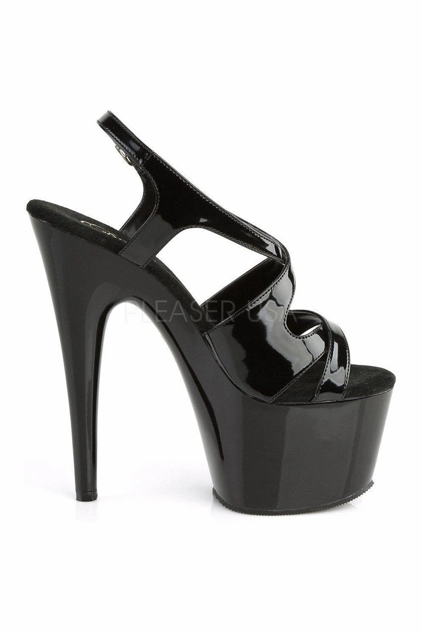 ADORE-730 Platform Sandals | Black Patent