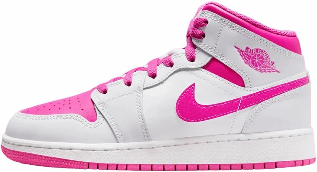 Air 1 Mid Grade School Iris Whisper/Fire Pink-White FD8780-500 6Y