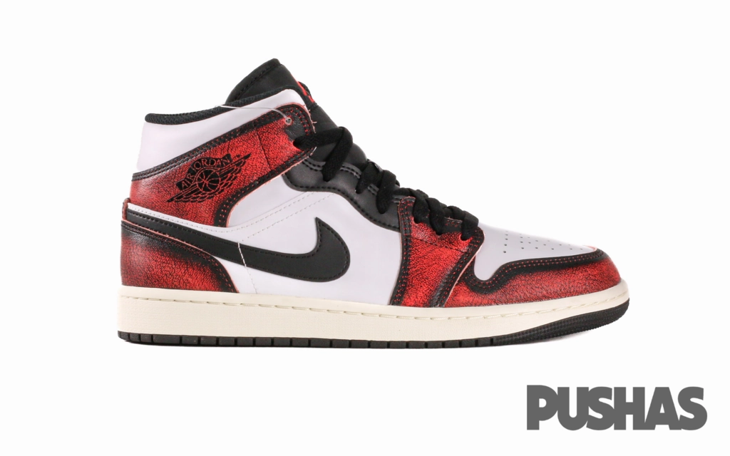 Air Jordan 1 Mid 'Wear-Away Chicago' (2022)