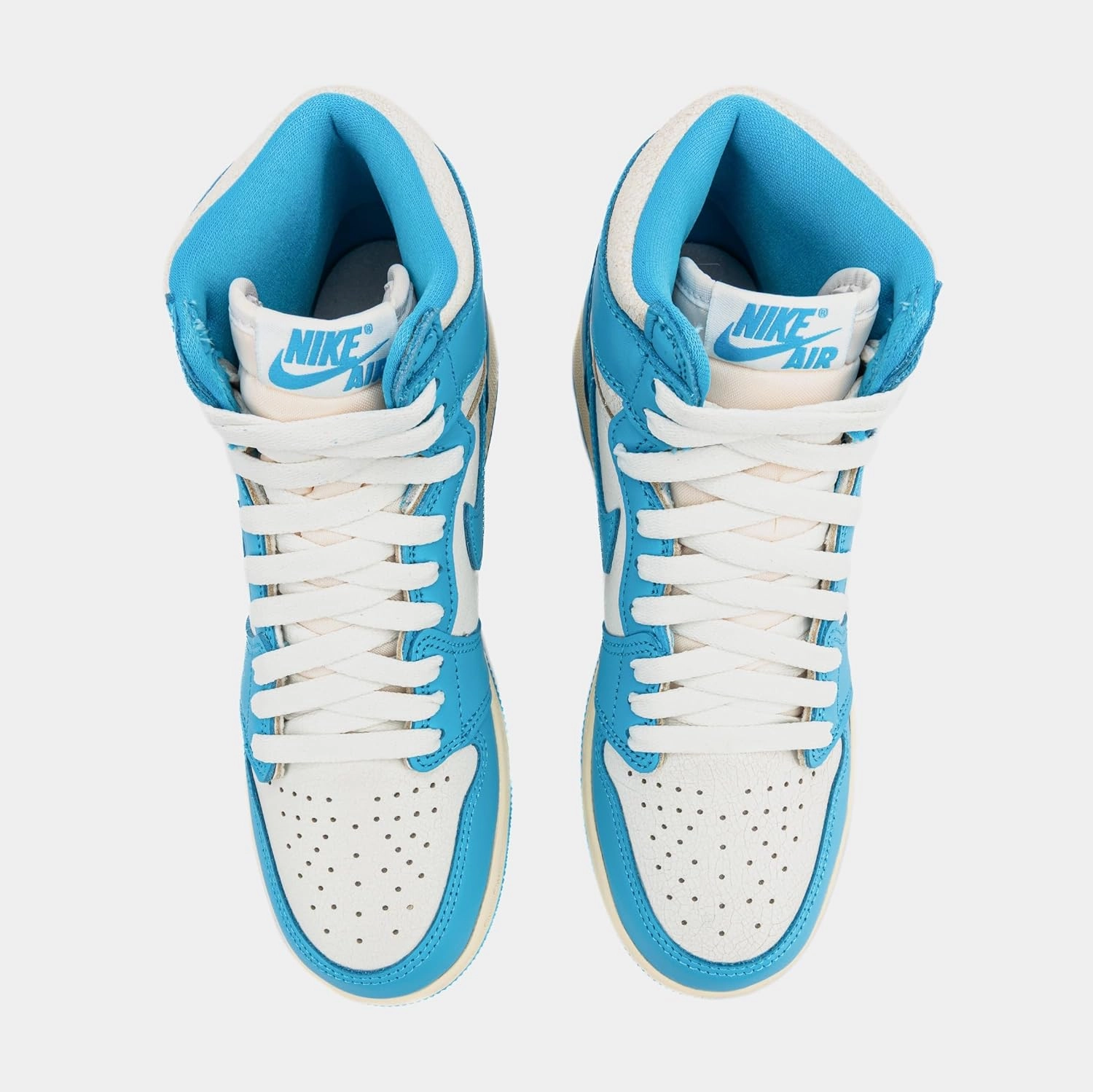 Air Jordan 1 Retro High OG UNC Reimagined Grade School Lifestyle Shoes (Dark Powder Blue/Dark Blue/Sail)