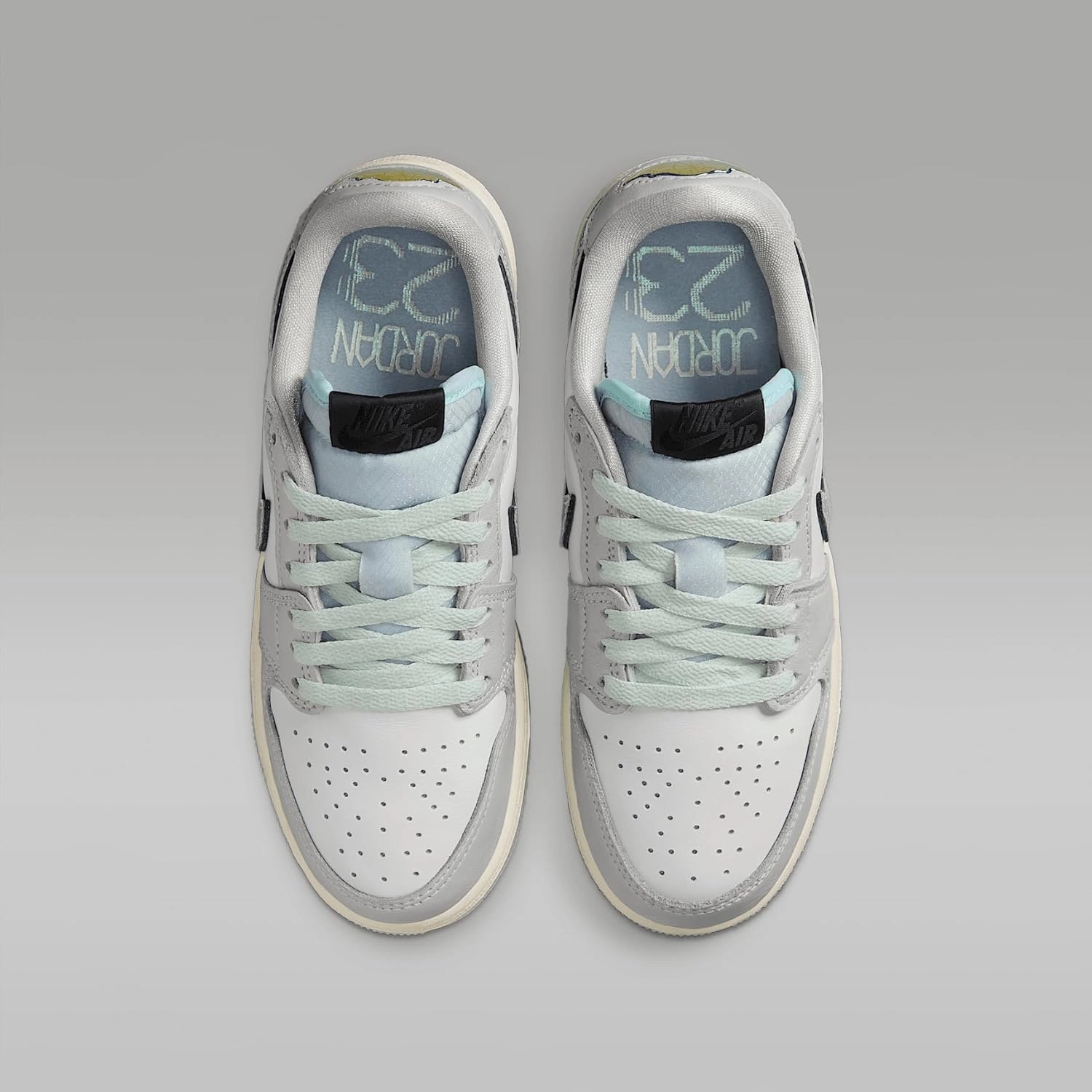 Air Jordan 1 Retro Low LNY Big Kids' Shoes (HF3207-100, Summit White/Photon Dust/Barely Green/Summit White)