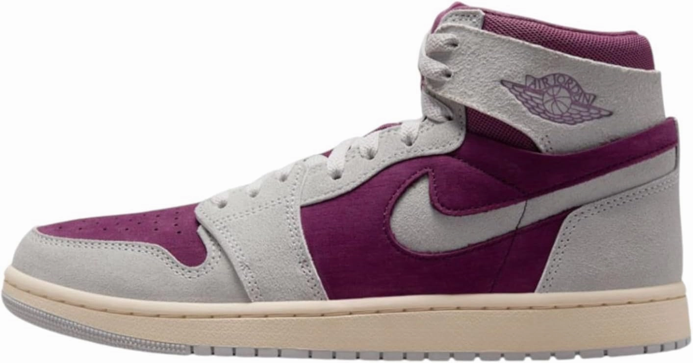 Air Jordan 1 Zoom CMFT 2 Women's Shoes (DV1305-600, Bordeaux/Light Bordeaux/Muslin/Neutral Grey) Size 6