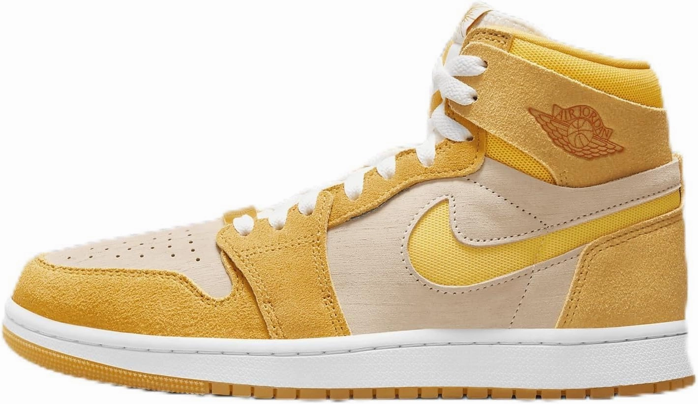 Air Jordan 1 Zoom CMFT 2 Women's Shoes (FJ5743-700, Yellow Ochre/Pale Vanilla/Safety Orange) Size 5.5