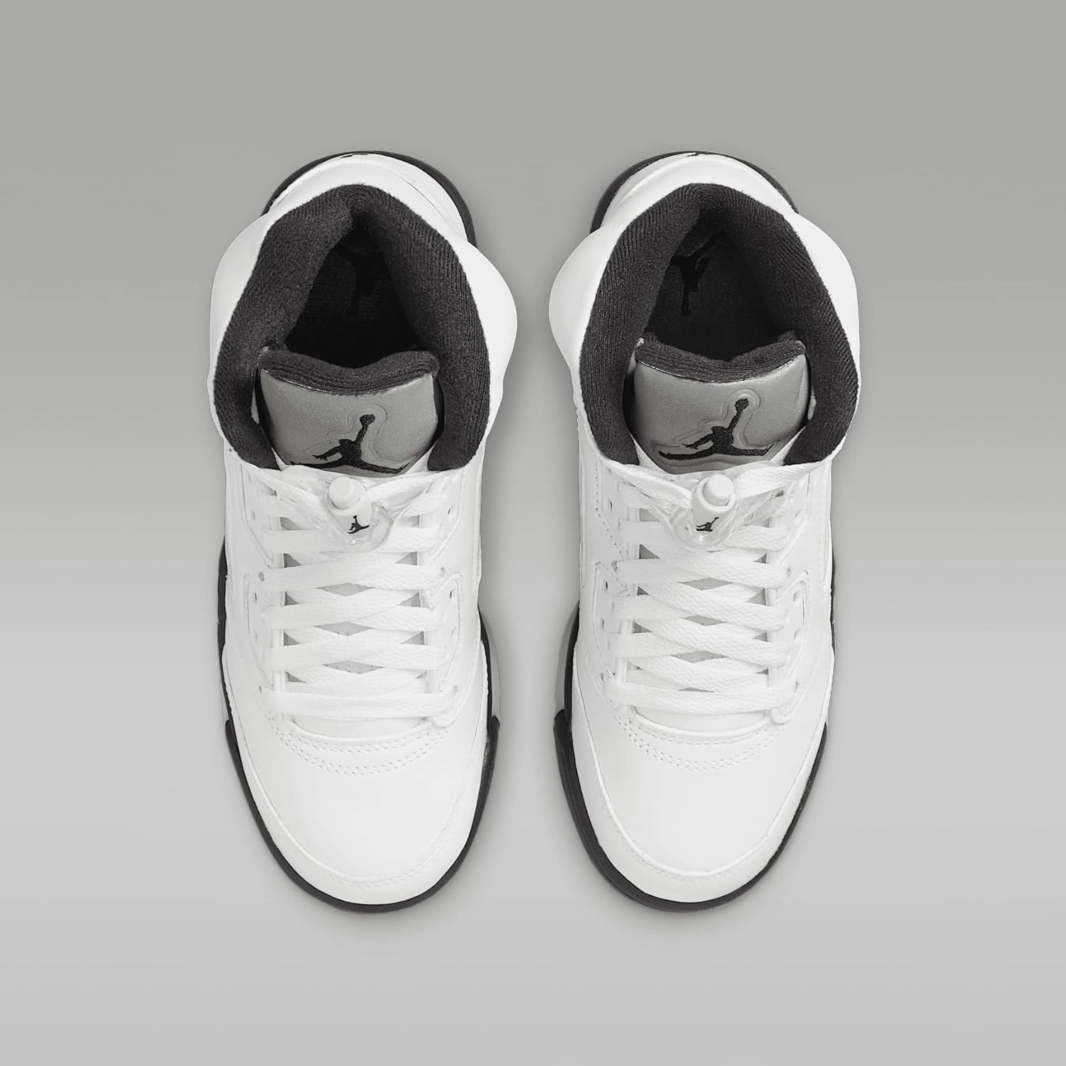 Air Jordan 5 Retro Big Kids' Shoes (440888-110, White/Sail/Metallic Silver/Black)