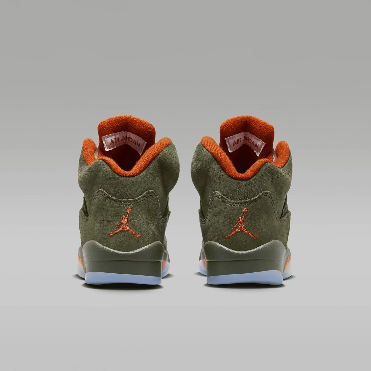 Air Jordan 5 Retro Big Kids' Shoes (Army Olive/Solar Orange)