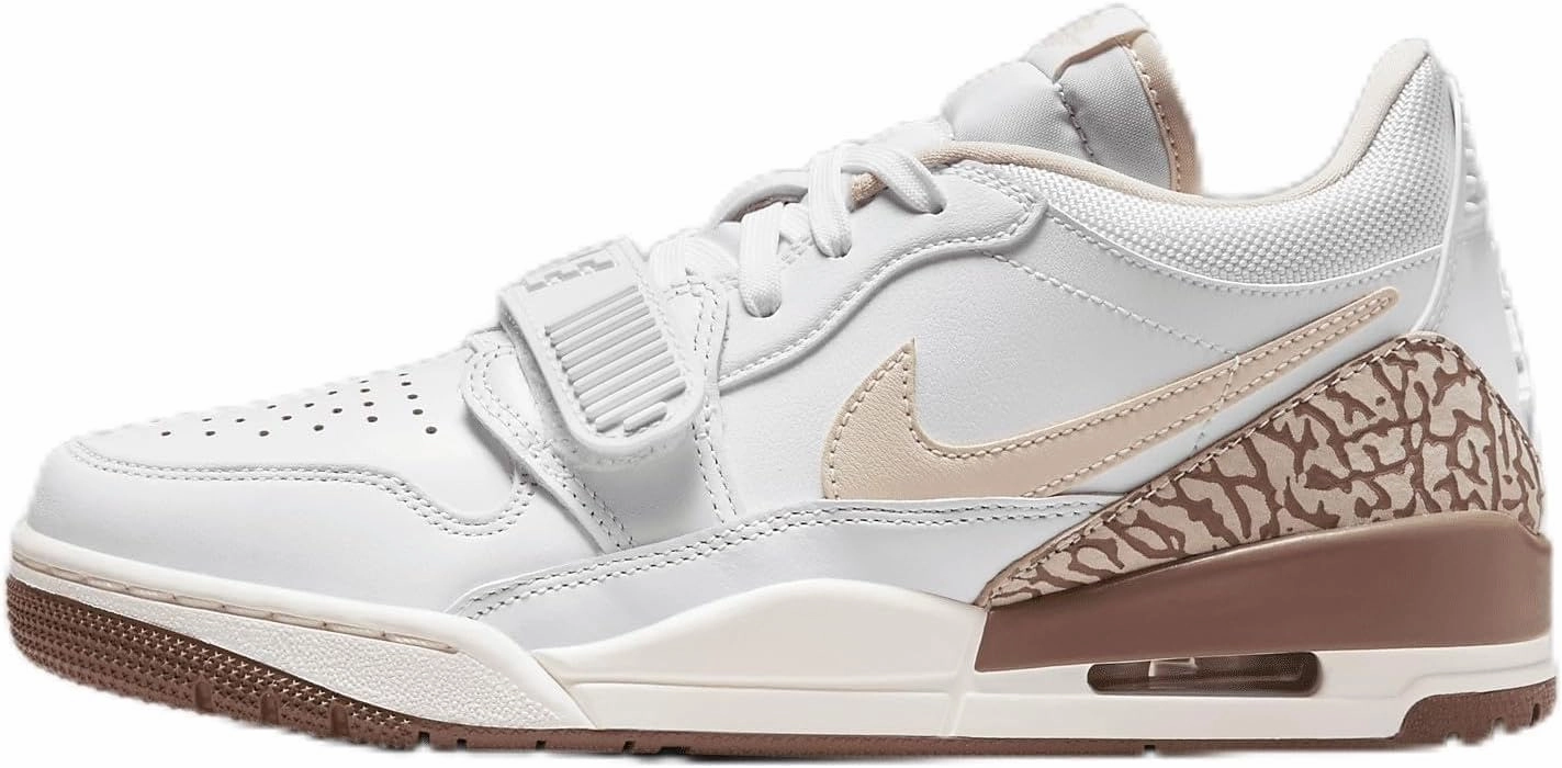 Air Jordan Legacy 312 Low Women's Shoes (FQ7827-100, White/Archaeo Brown/Sail/Legend Light Brown) Size 5