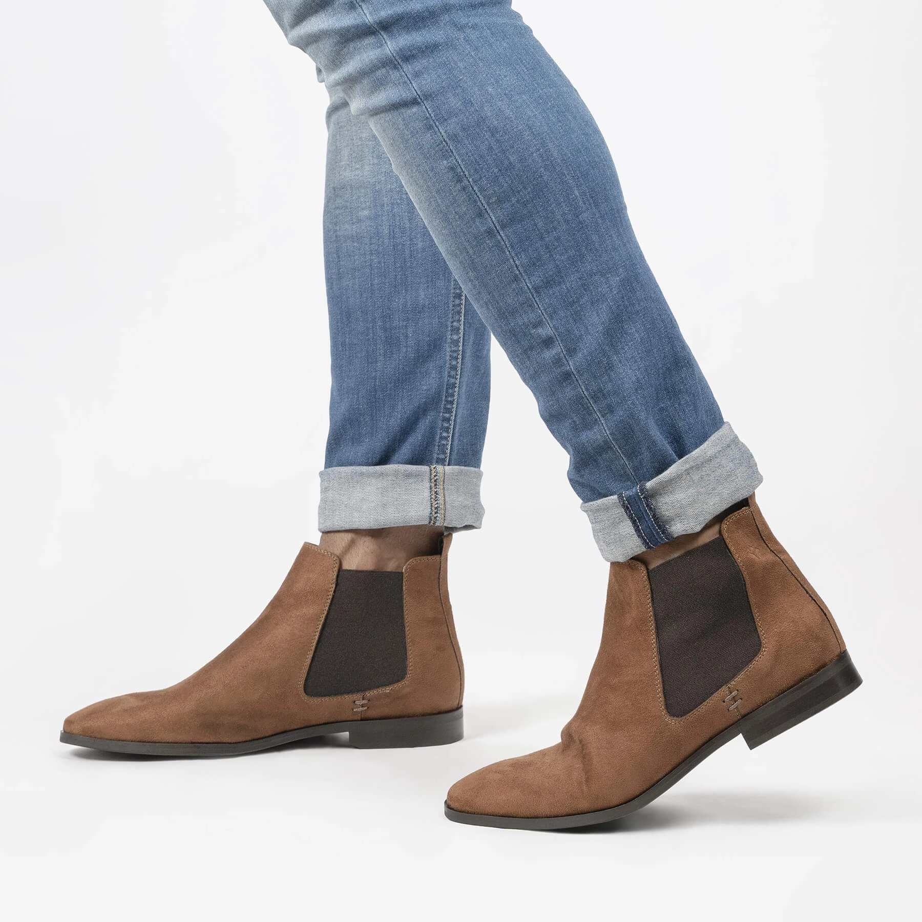 Alan Men's Vegan Ankle Boots | Brown Nubuck