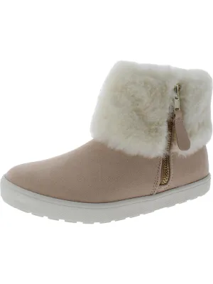 Alma Grove Girls Faux Suede Comfort Winter & Snow Boots