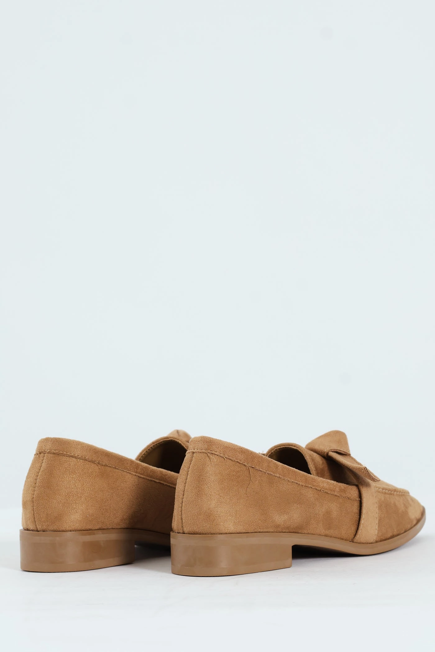 Almond Toe Bow Loafer - Taupe