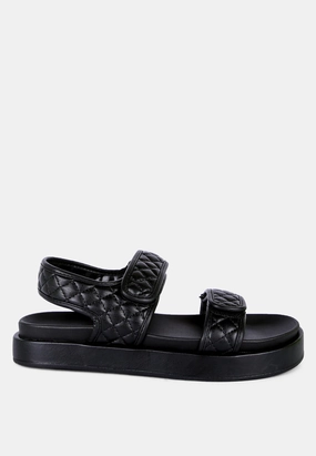 anvil quilted platform sandals