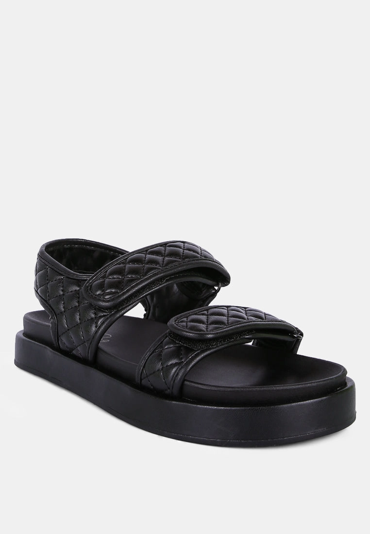 anvil quilted platform sandals