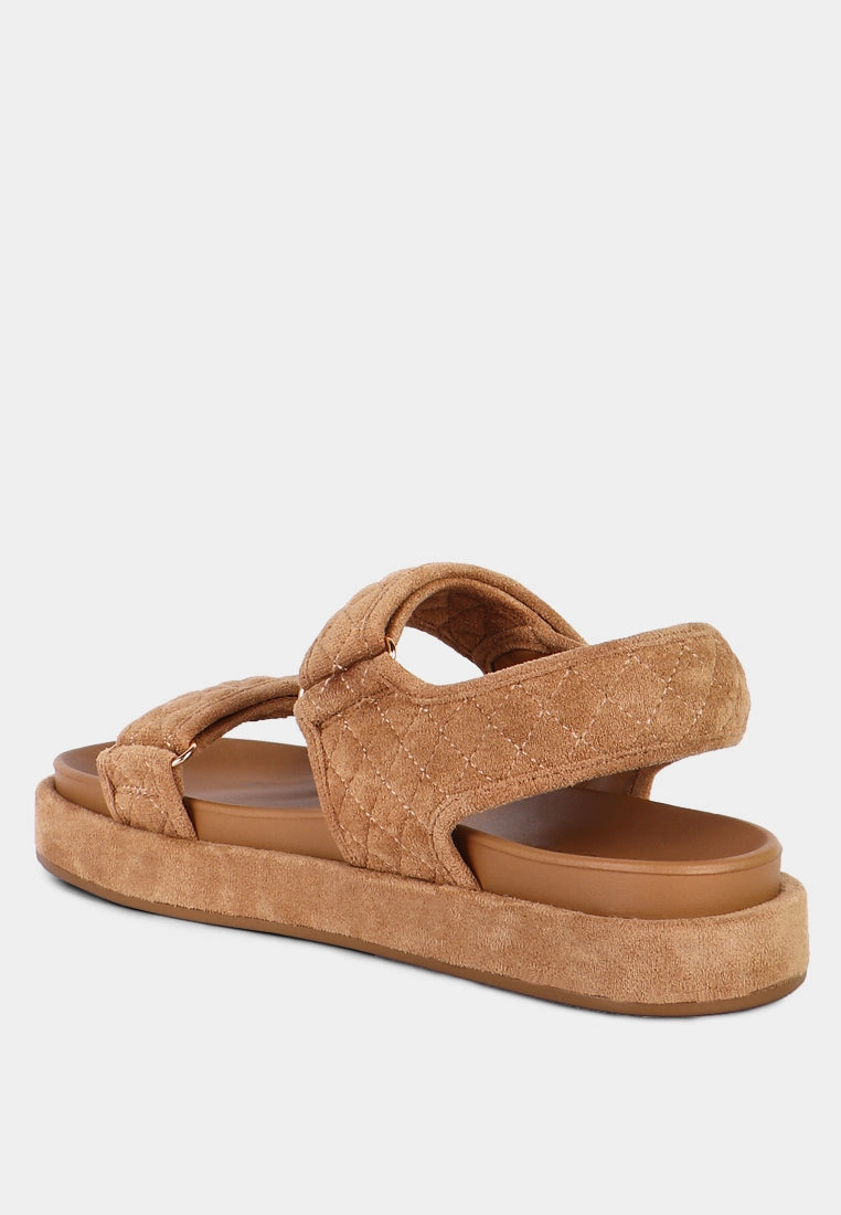 anvil quilted platform sandals