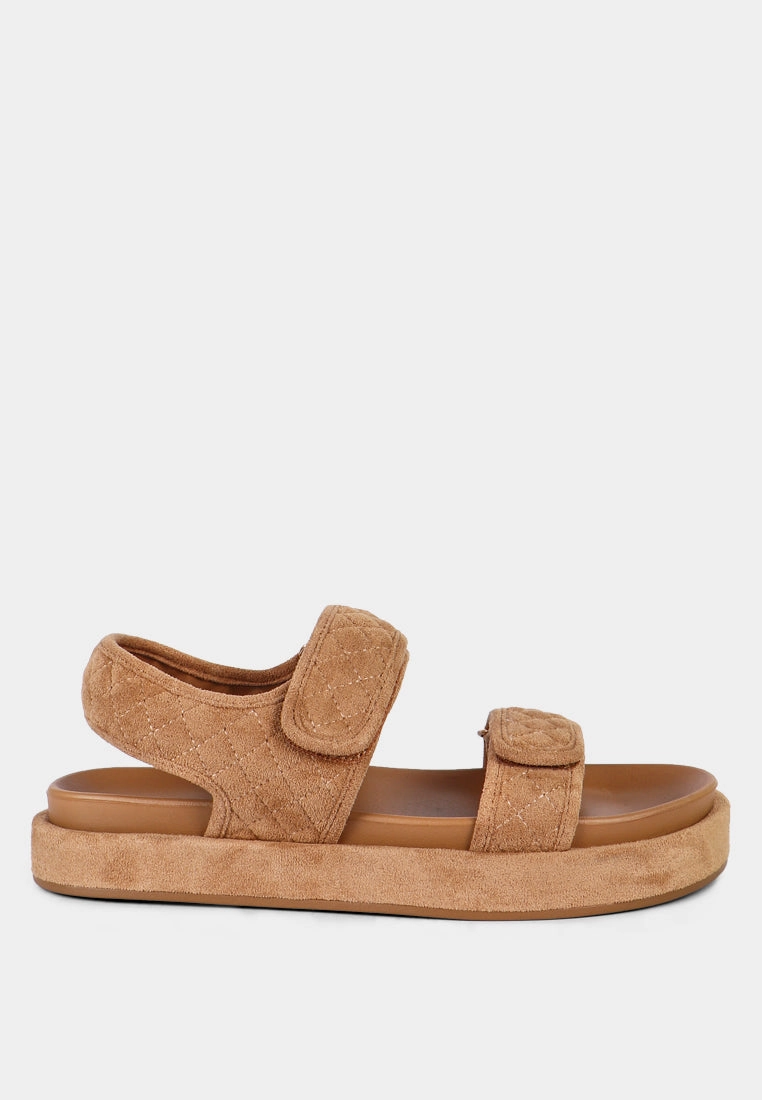 anvil quilted platform sandals