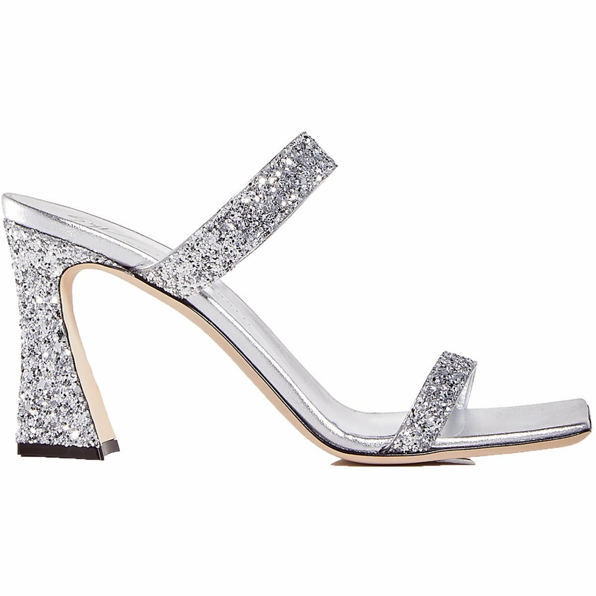 ARGENTO Womens Square toe Two Straps Block Heel