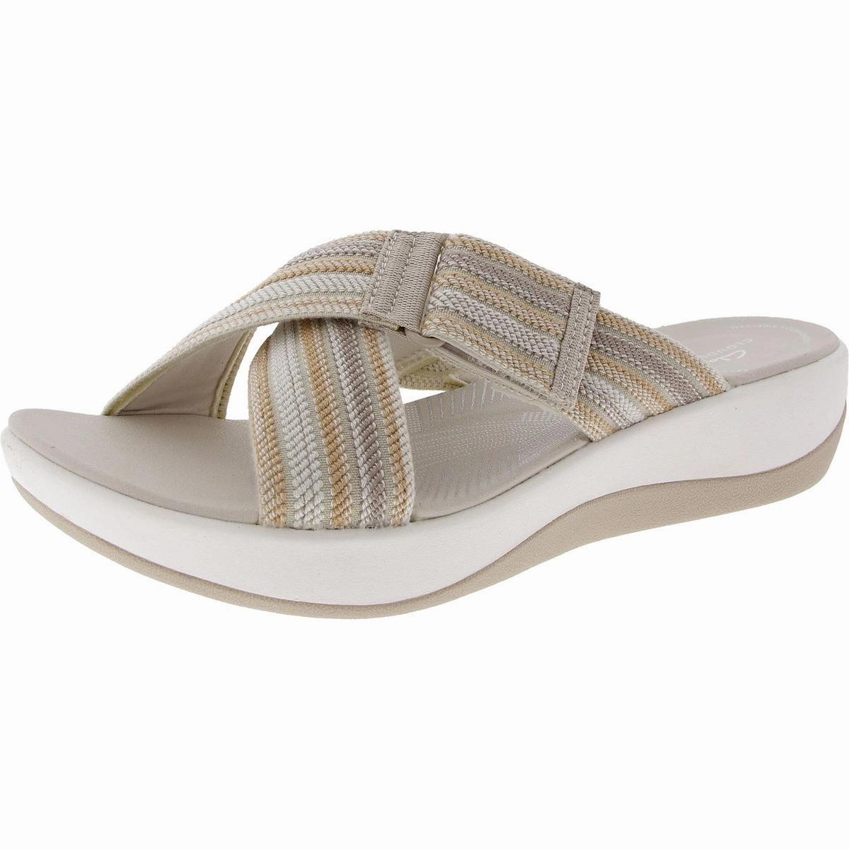 Arla Wave Womens Cushioned Footbed Criss-Cross Platform Sandals