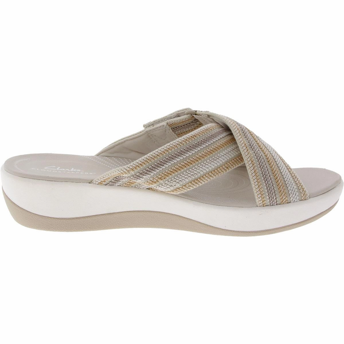 Arla Wave Womens Cushioned Footbed Criss-Cross Platform Sandals