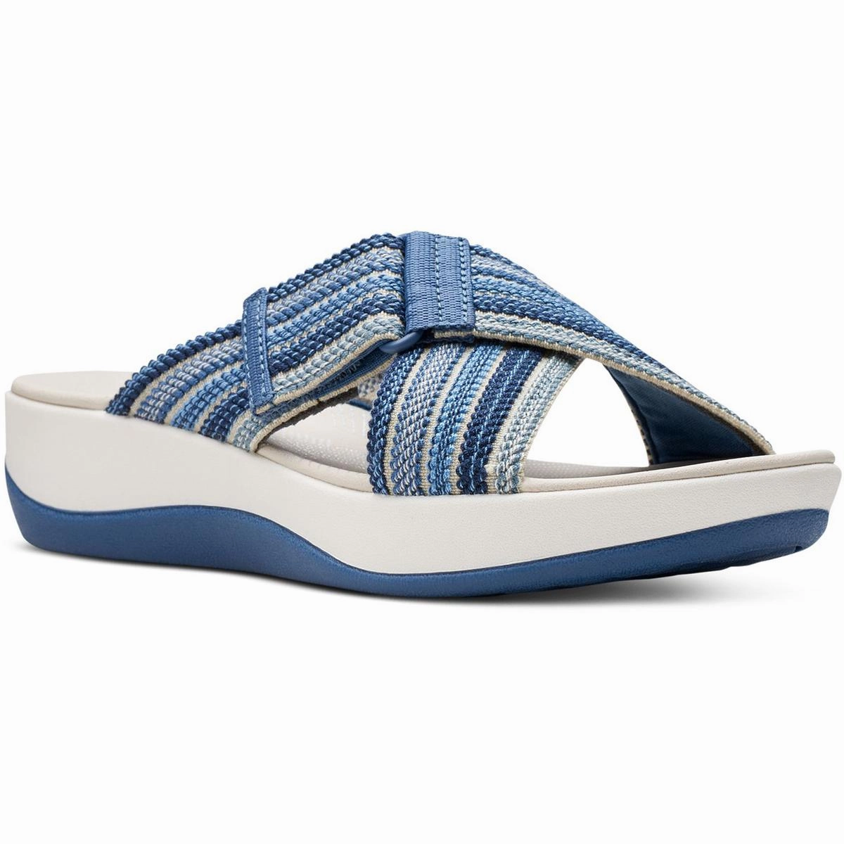 Arla Wave Womens Cushioned Footbed Criss-Cross Platform Sandals
