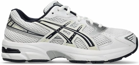 ASICS Kid's GEL-1130 Grade School Sportstyle Shoes, 6.5, WHITE/MIDNIGHT