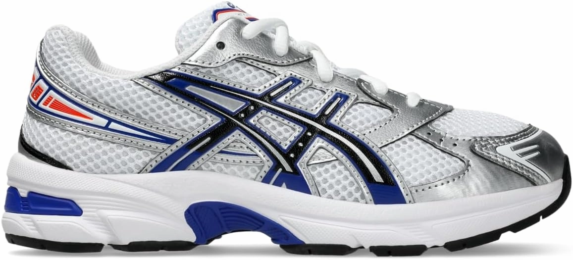 ASICS Kid's GEL-1130 Grade School Sportstyle Shoes, 6.5, White/Prussian Blue