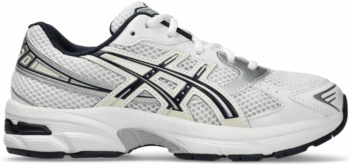 ASICS Kid's GEL-1130 Grade School Sportstyle Shoes, 6, WHITE/MIDNIGHT