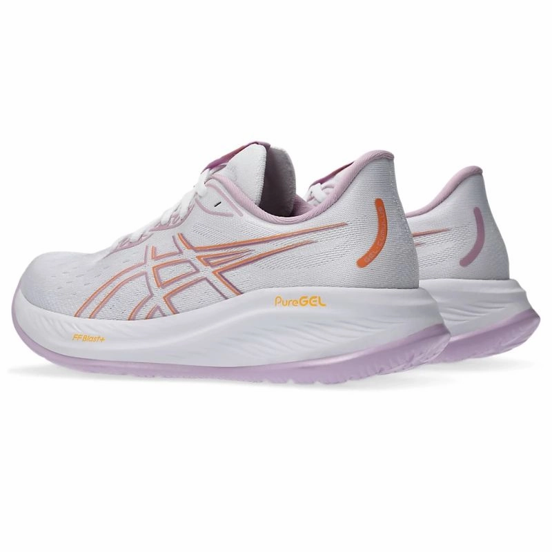 ASICS WOMEN'S GEL CUMULUS 26 WHITE/LIGHT UBE SHOES