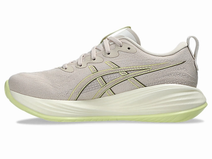 ASICS WOMEN'S GEL CUMULUS 27  WHITE/BEIGE RUNNING SHOES