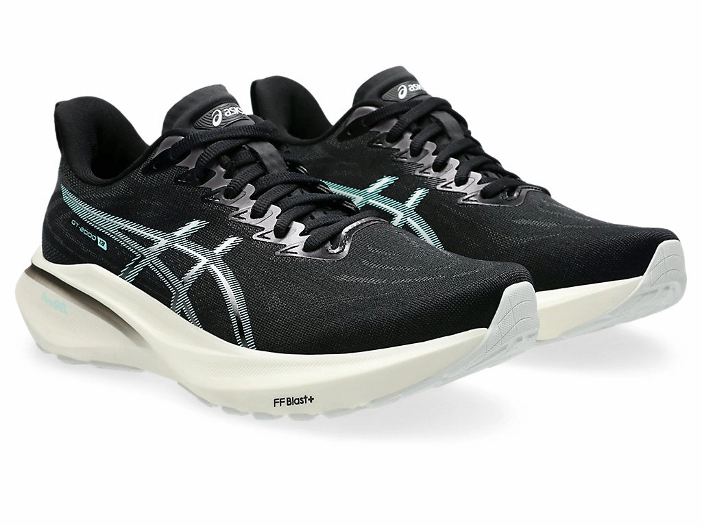 ASICS WOMENS GT-2000 13 BLACK/MINT RUNNING SHOES