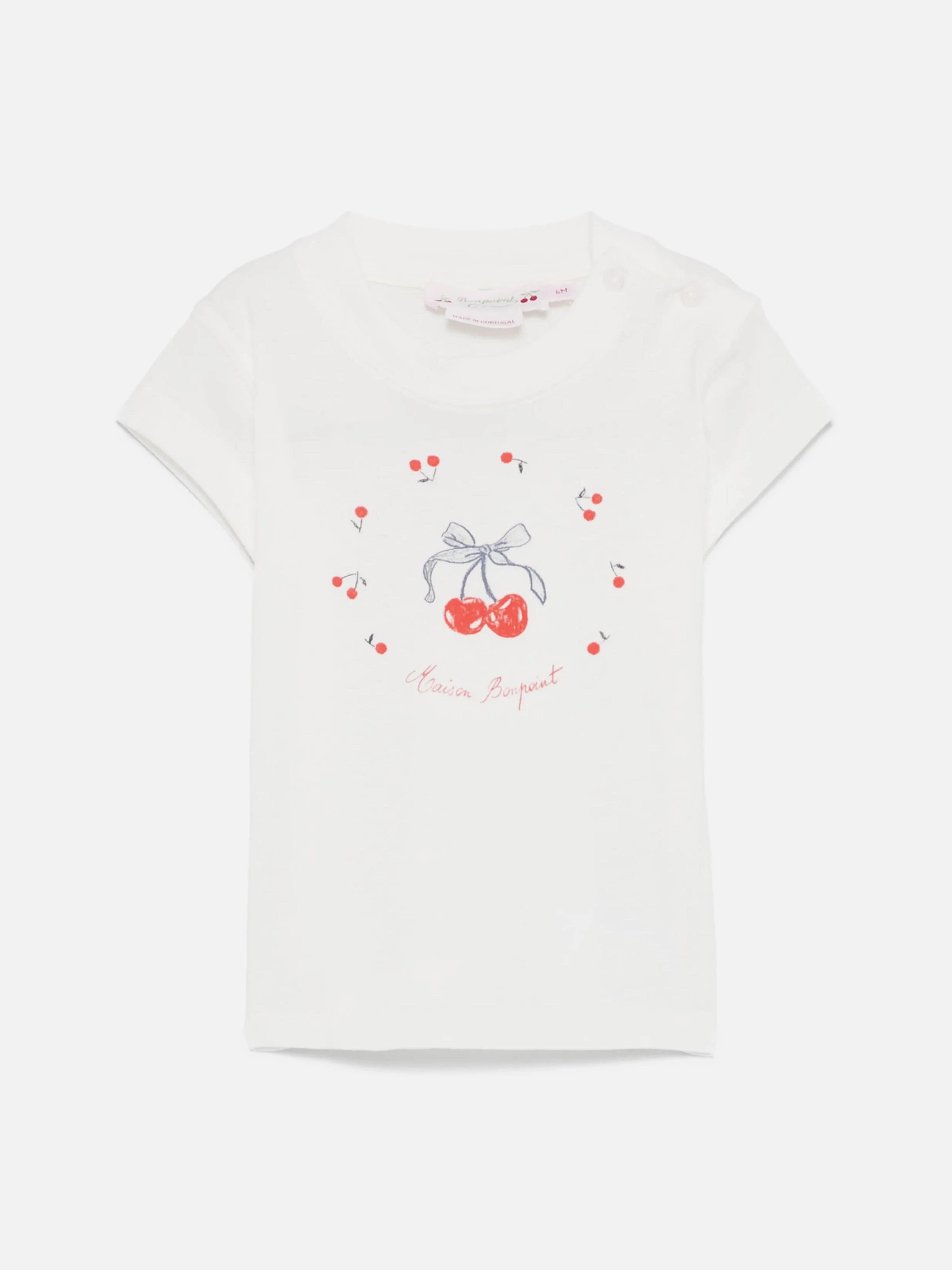Baby Girls Dom T-Shirt in Ivory