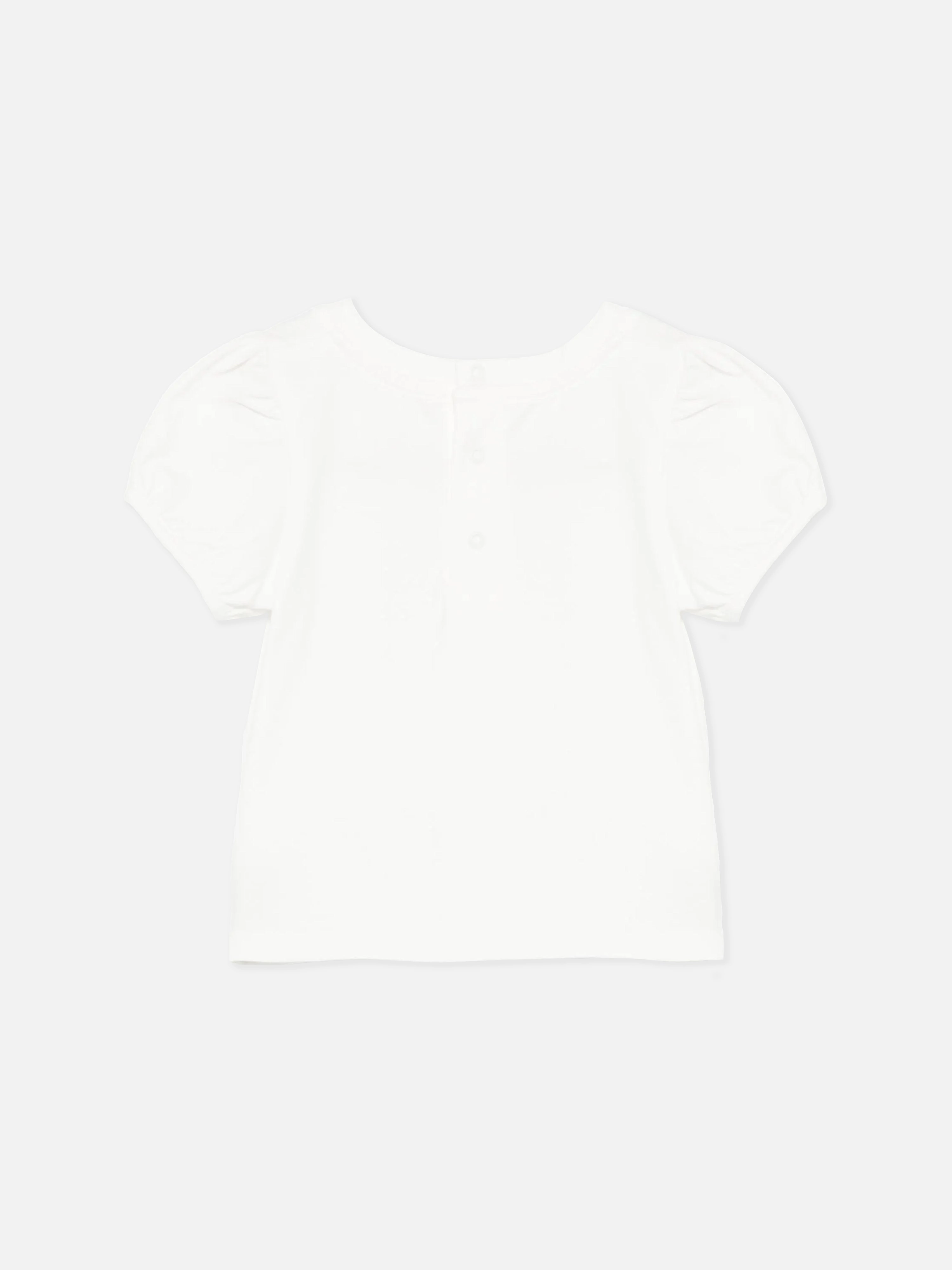 Baby Girls Floral Watering Can T-Shirt in Ivory
