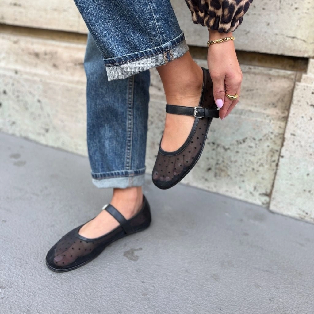 BALLERINA NET DOTS - BLACK