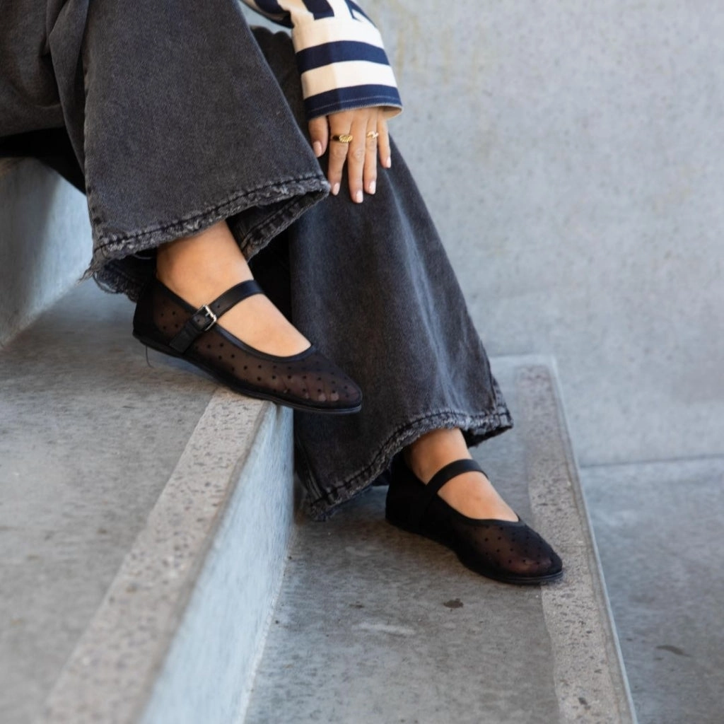 BALLERINA NET DOTS - BLACK
