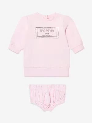 Balmain Baby Girls Sweater Dress in Pink