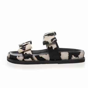 BE MY GUEST - COW PATTERN - BLACK/OFF WHITE
