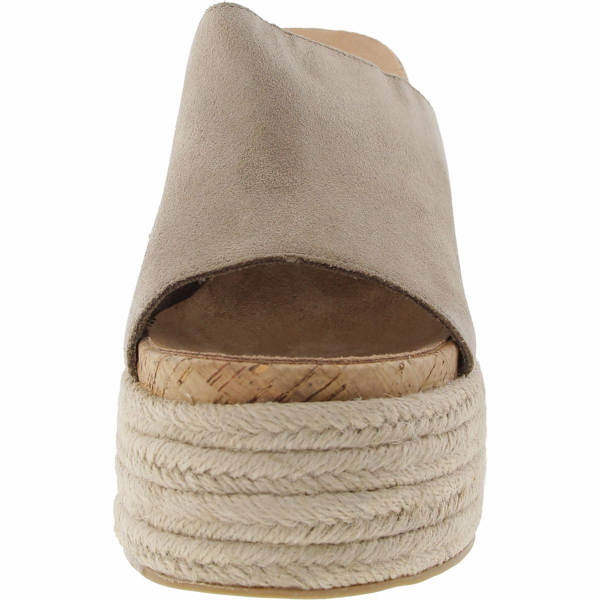 Becca Womens Solid Suede Platform Sandals