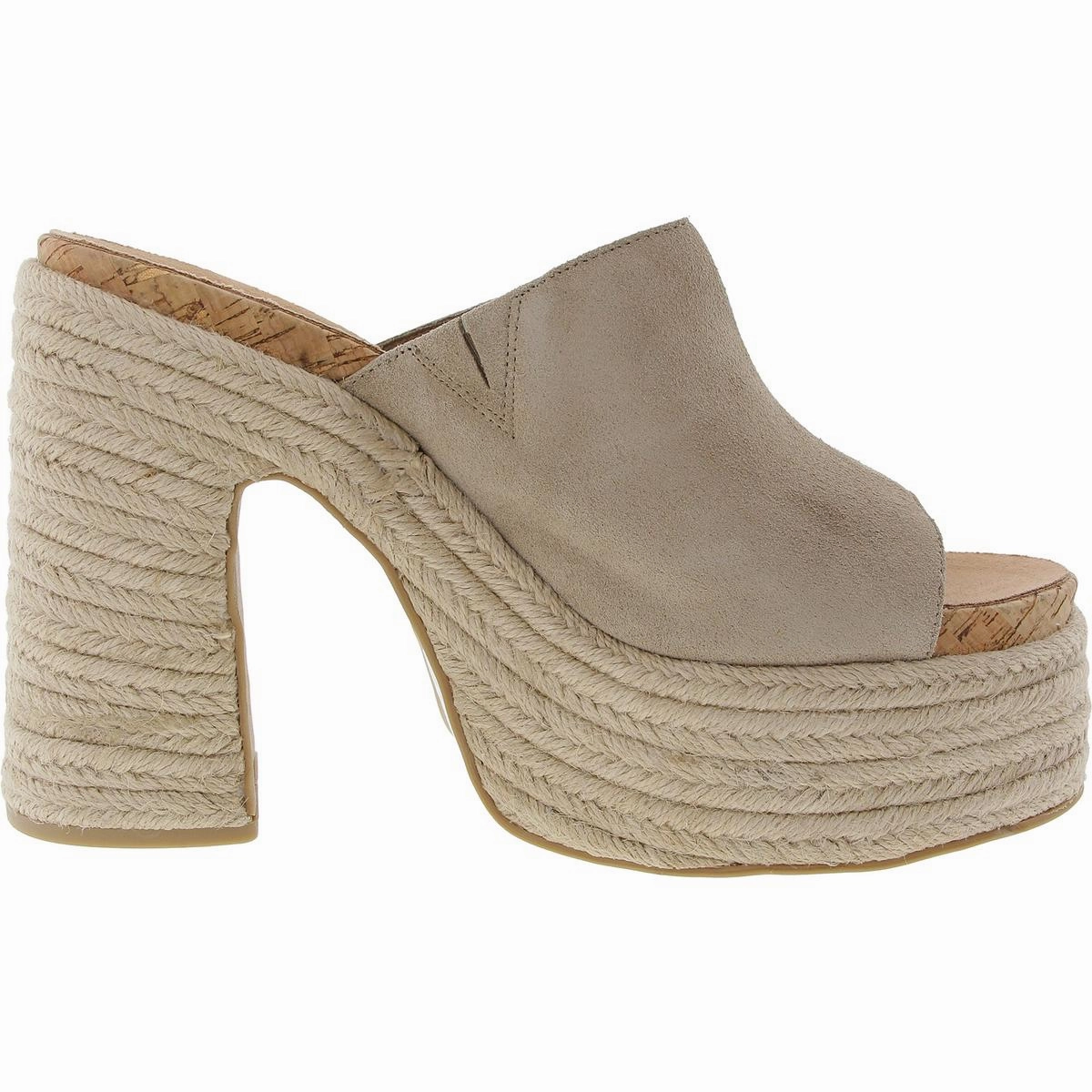 Becca Womens Solid Suede Platform Sandals